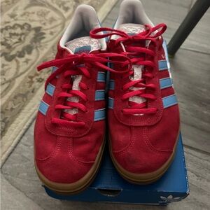 Adidas Gazelle Bold Red and Blue Classic Sneakers
